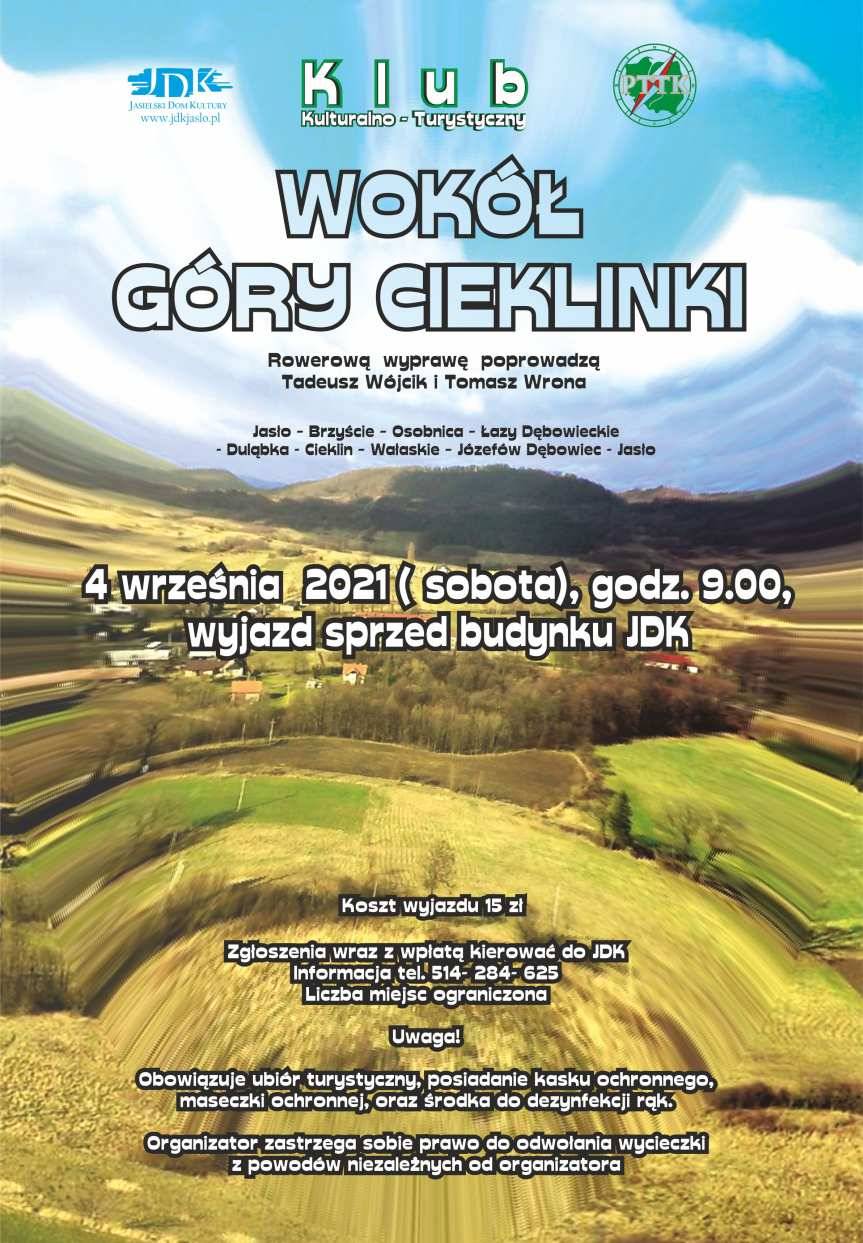 JKK -T JDK zaprasza: rowerami wokół góry Cieklinki