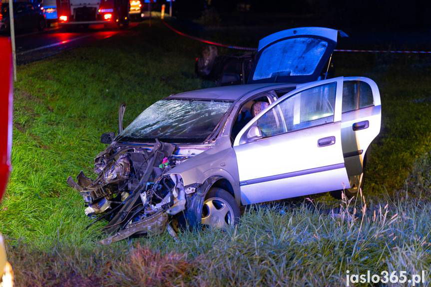 Wypadek w Krajowicach, cztery osoby poszkodowane