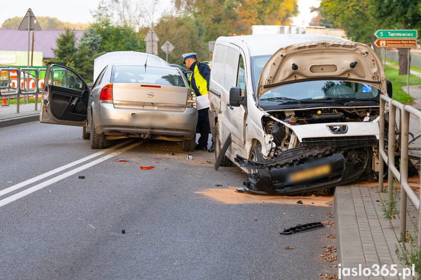 Wypadek w Szebniach na DK28