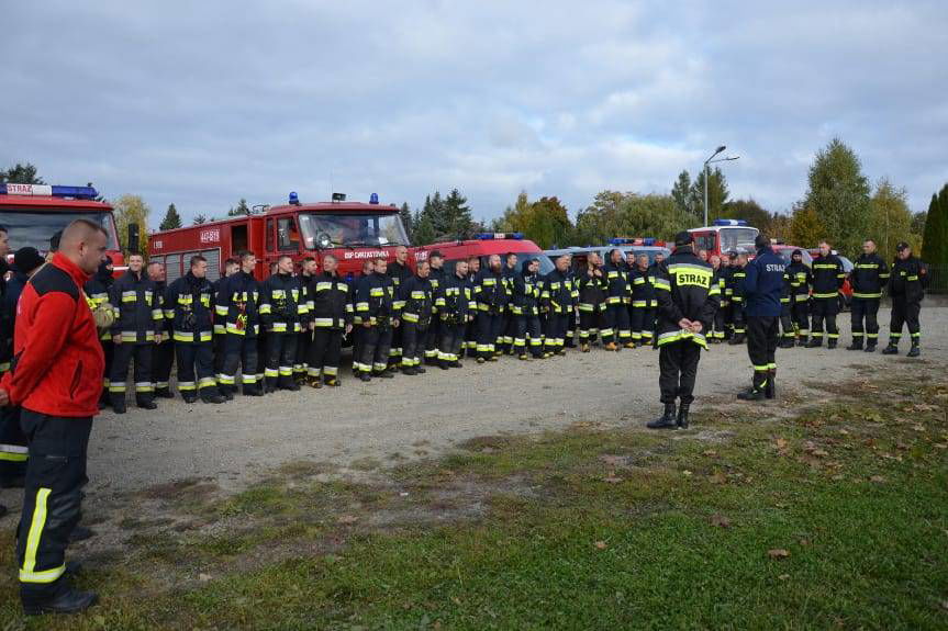 Ćwiczenia jednostek OSP z terenu Gminy Jasło oraz Jasielskiej Państwowej Straży Pożarnej