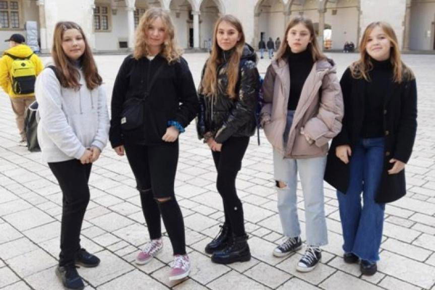 Zespół wokalny Tarnina na wycieczce w Krakowie