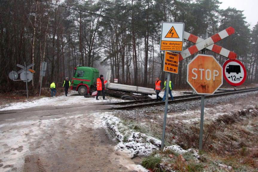 REGION. Zderzenie ciężarówki z szynobusem. Trzy osoby zostały ranne