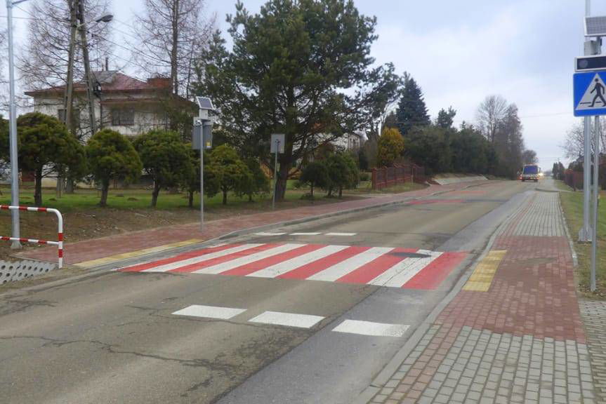 Bezpieczniej w Święcanach, powstało aktywne przejście dla pieszych