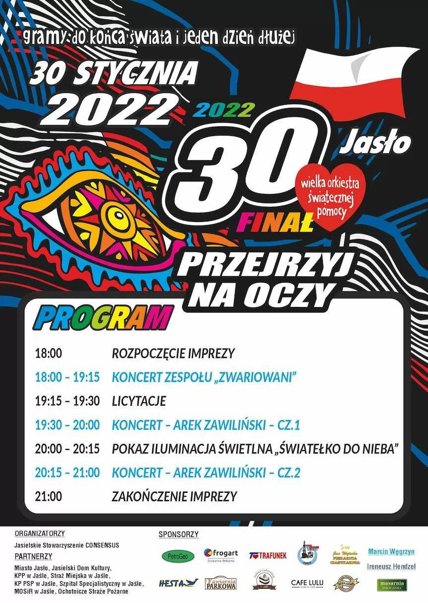 XXX finał WOŚP 2022 w Jaśle - zapowiedź