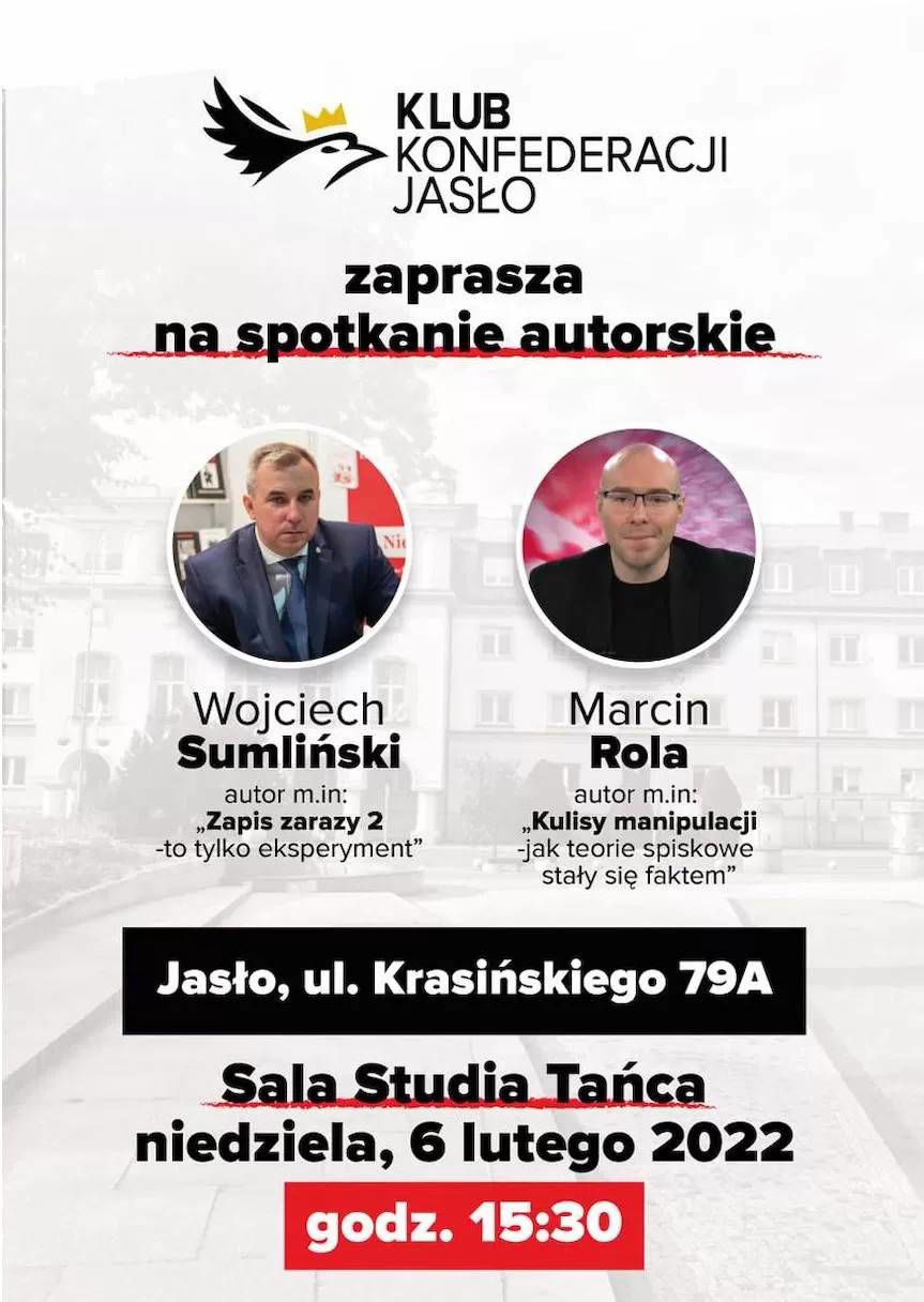 Spotkanie autorskie z Wojciechem Sumlińskim i Marcinem Rolą