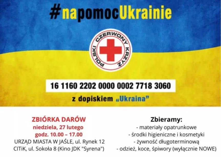Zbiórka w Jaśle na pomoc Ukrainie [AKTUALIZACJA]