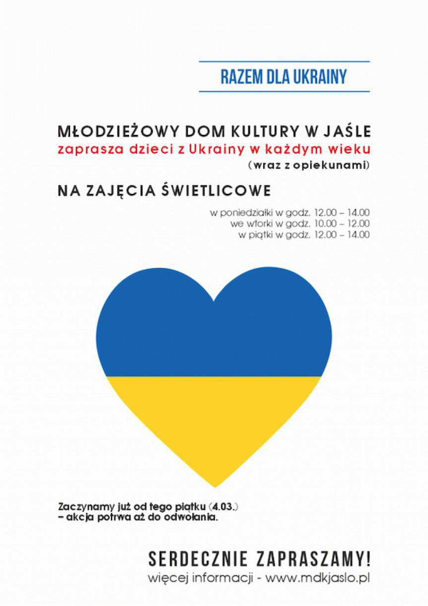 Zajęcia świetlicowe dla dzieci z Ukrainy