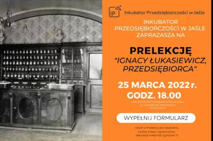 Prelekcja "Ignacy Łukasiewicz, przedsiębiorca" w Jaśle