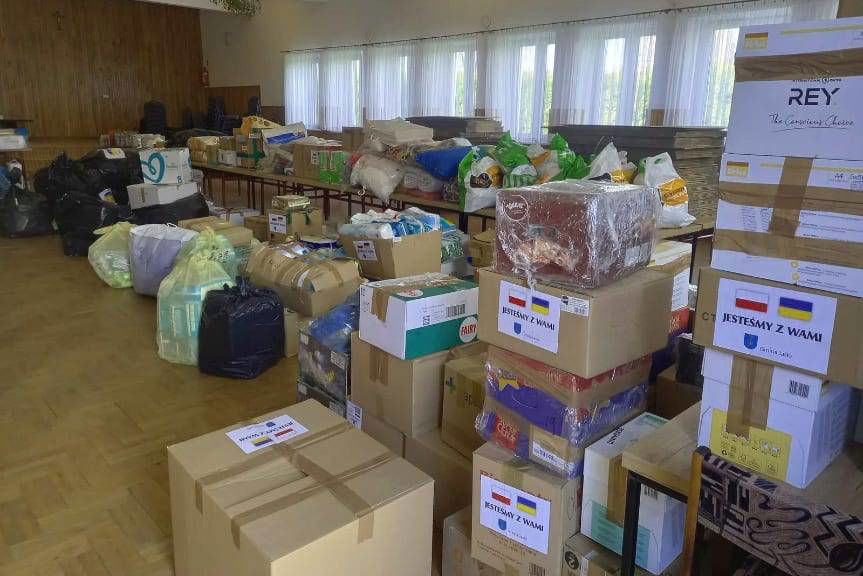 Mieszkańcy Gminy Jasło przekazali dary na Ukrainę