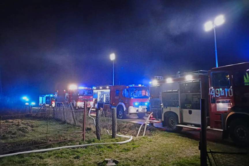 Pożar budynku gospodarczego w Osobnicy