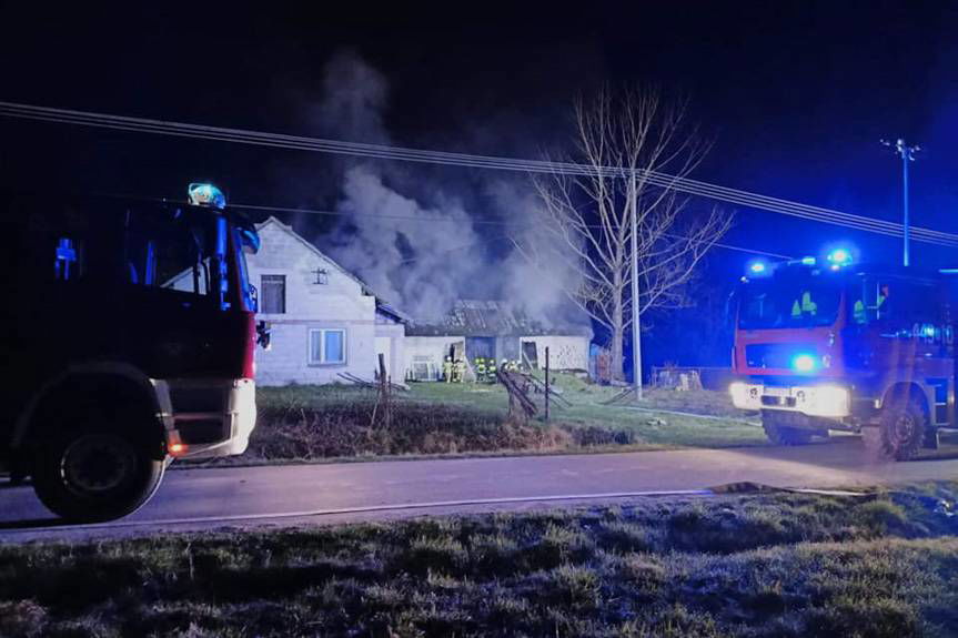 Pożar budynku gospodarczego w Osobnicy
