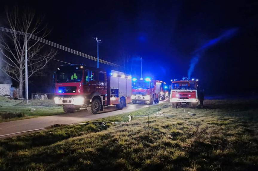Pożar budynku gospodarczego w Osobnicy