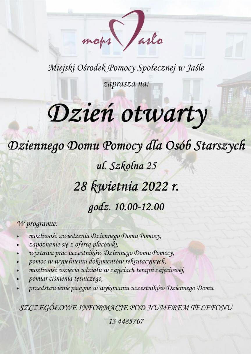 Dzień otwarty Dziennego Domu Pomocy dla osób starszych w Jaśle