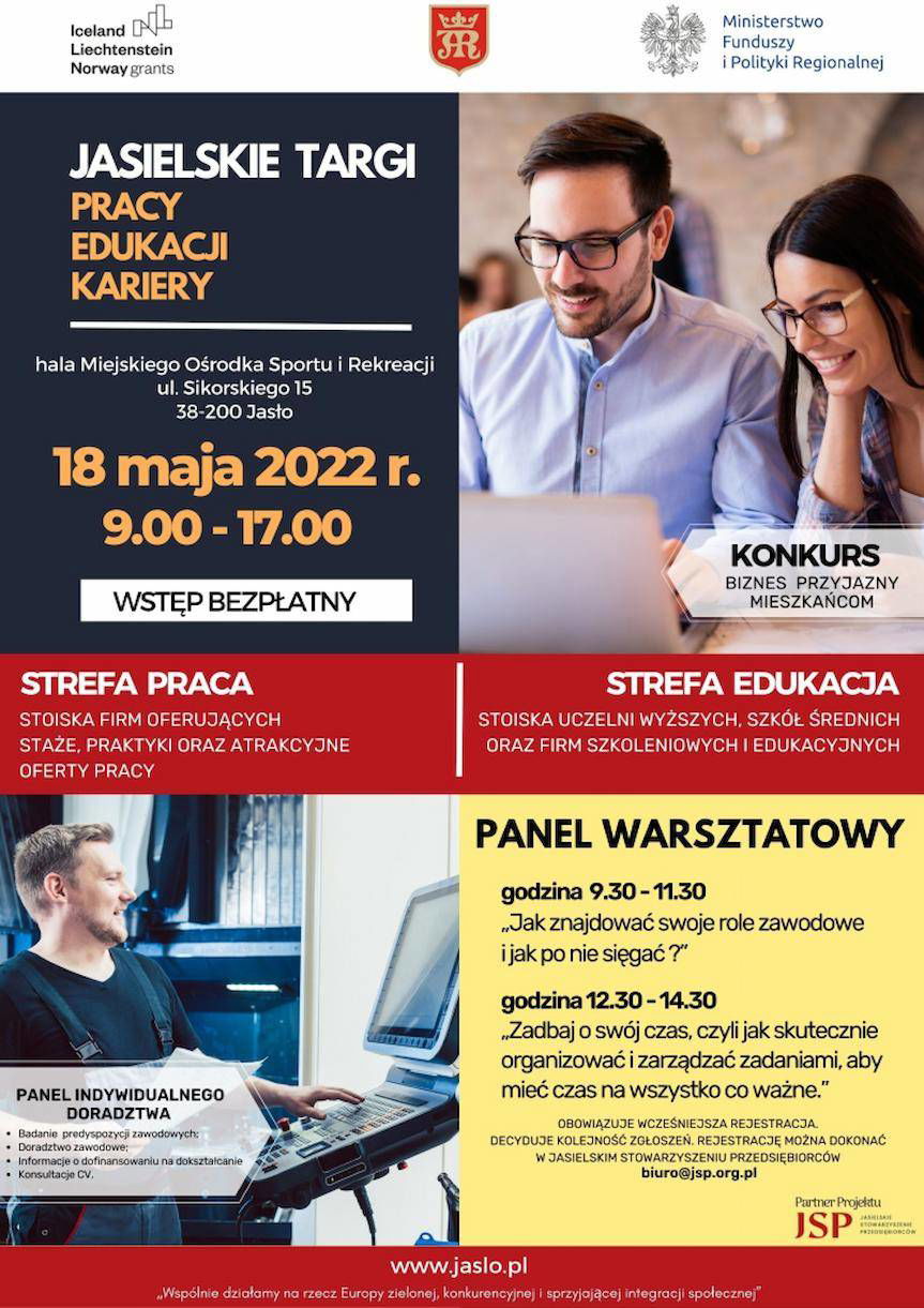 Jasielskie Targi Pracy, Edukacji i Kariery  już w najbliższą środę