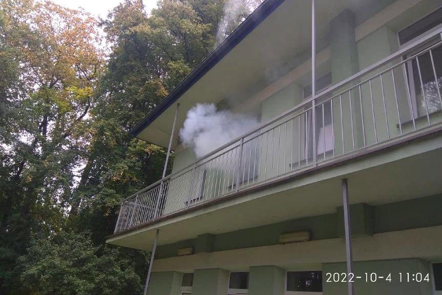 Strażacy ćwiczyli na terenie szpitala