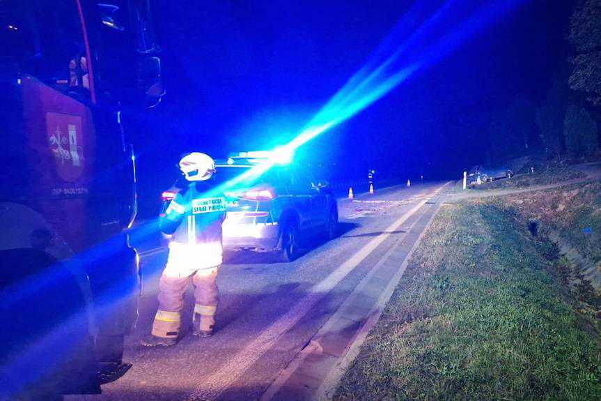 Zderzenie dwóch samochodów w Skołyszynie