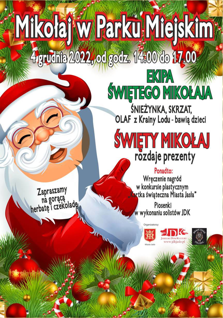 Mikołaj odwiedzi Park Miejski w Jaśle