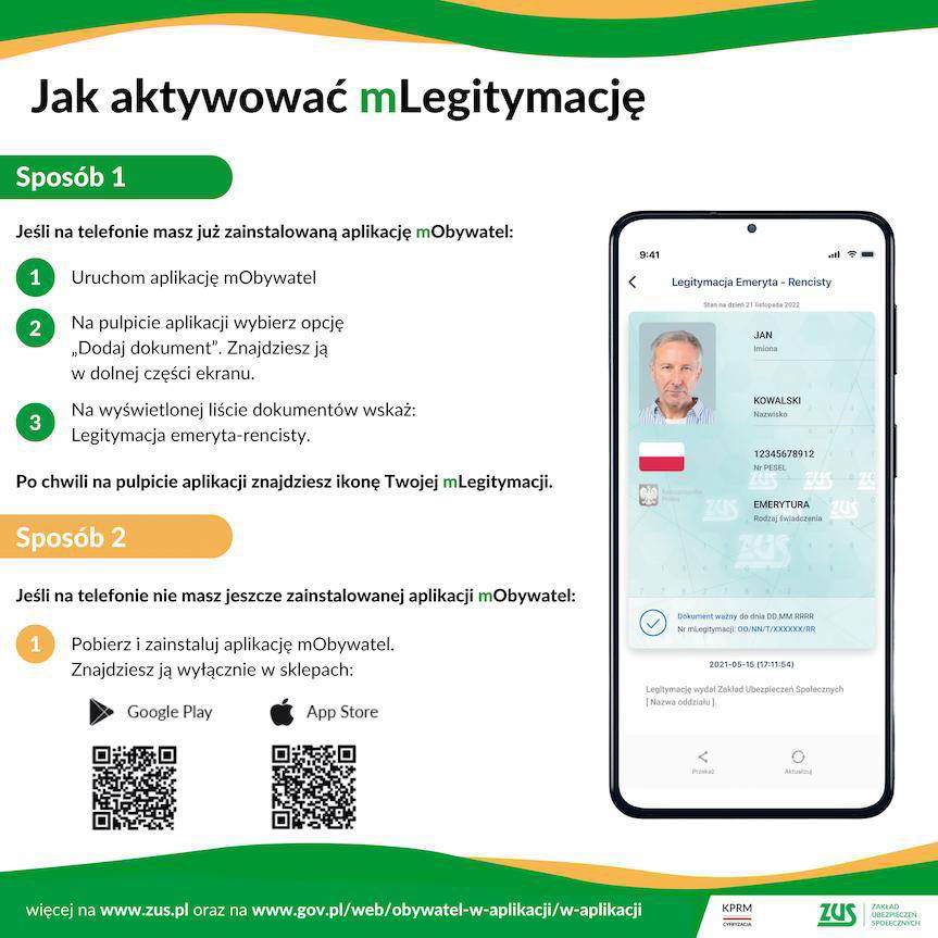 mLegitymacja dla emerytów i rencistów