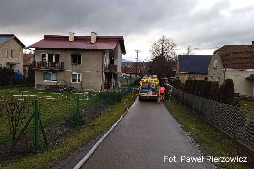 Pożar domu w Zarzeczu