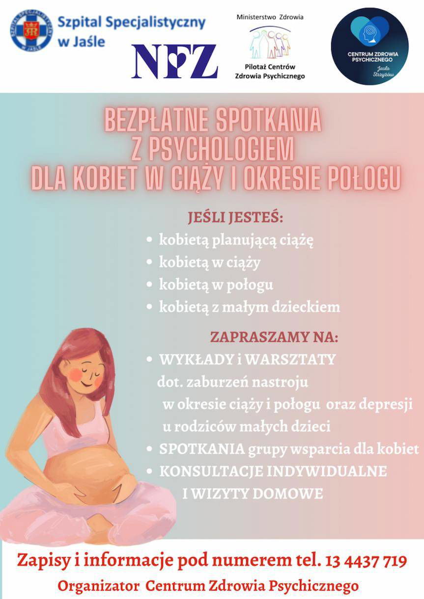 Spotkania z psychologiem dla kobiet w ciąży i połogu