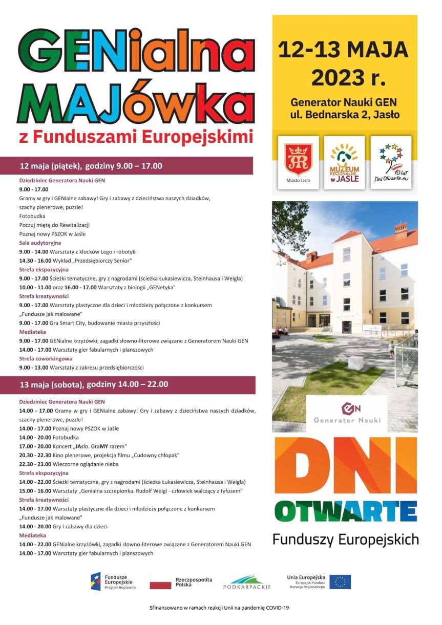 Zaproszenie. Genialna majówka z Funduszami Europejskimi