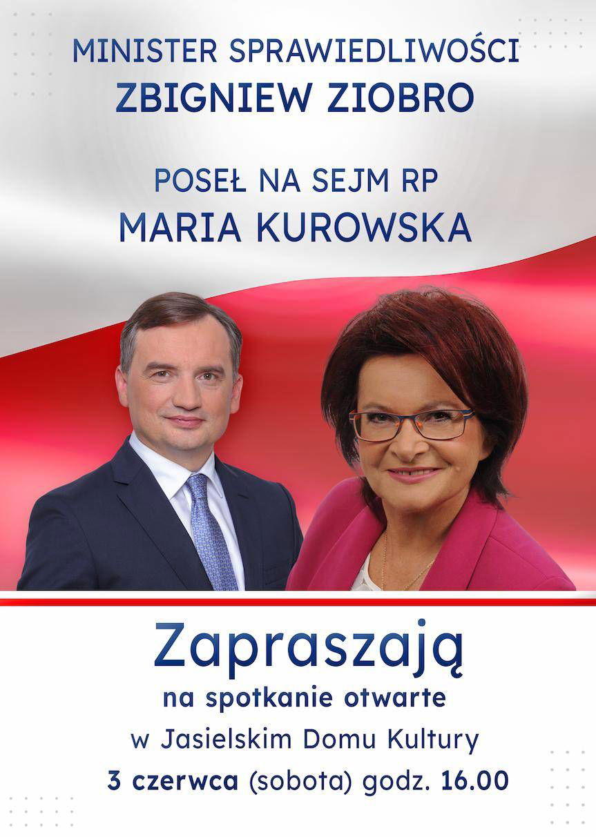 Minister Zbigniew Ziobro odwiedzi Jasło. Otwarte spotkanie z mieszkańcami