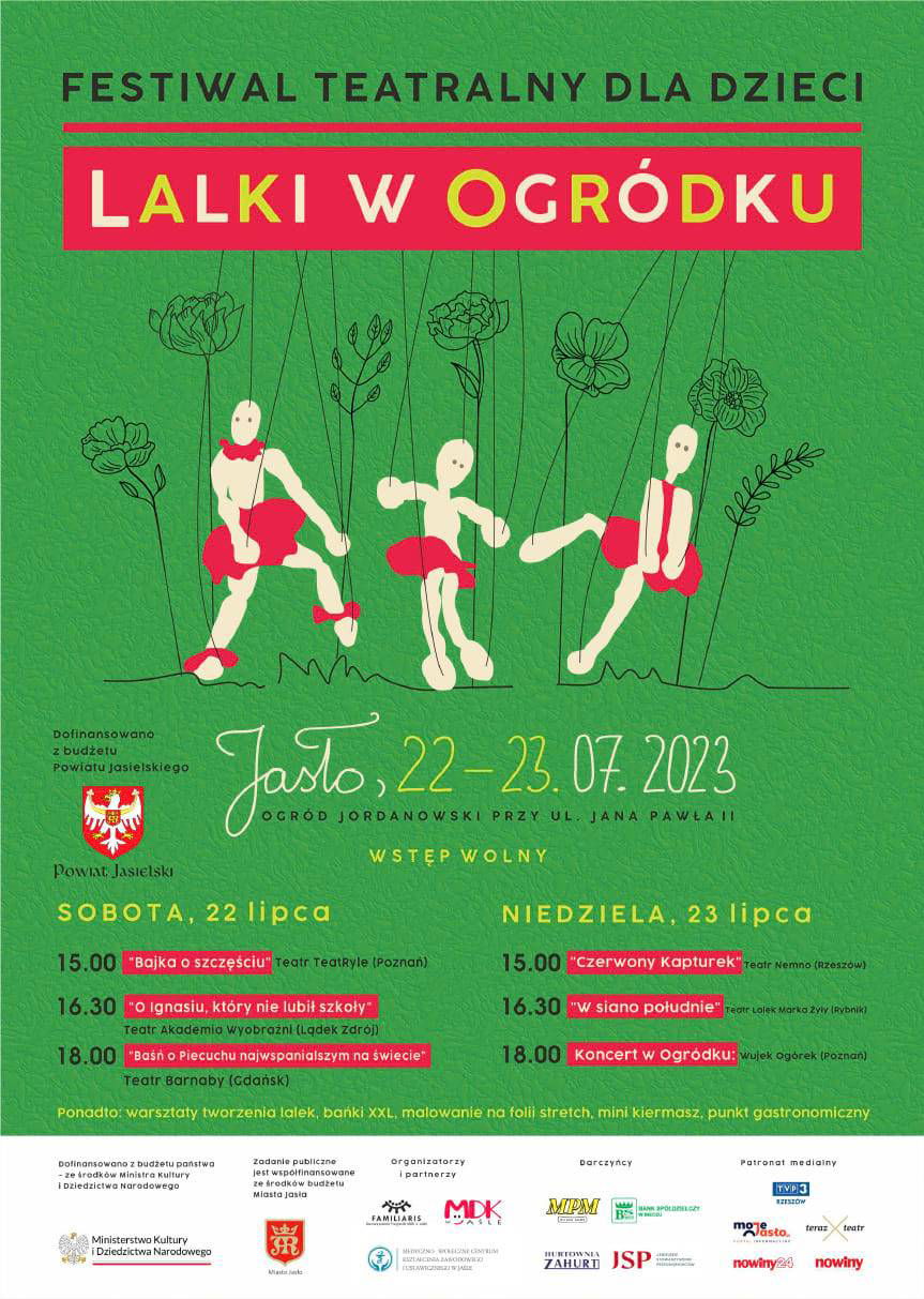Festiwal teatralny dla dzieci "Lalki w ogródku" - zaproszenie
