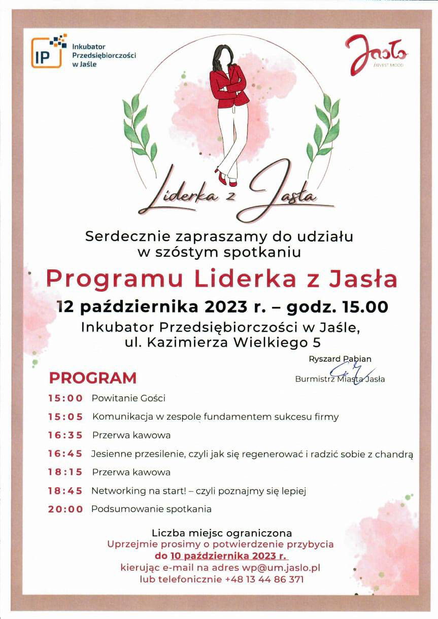 Szóste spotkanie z cyklu Liderka z Jasła