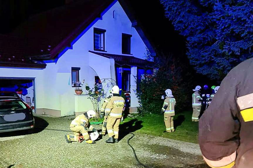 Pożar budynku mieszkalnego w Dębowcu