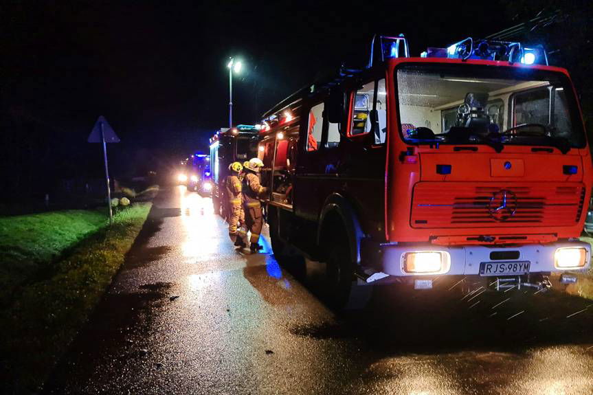 Pożar budynku mieszkalnego w Dębowcu