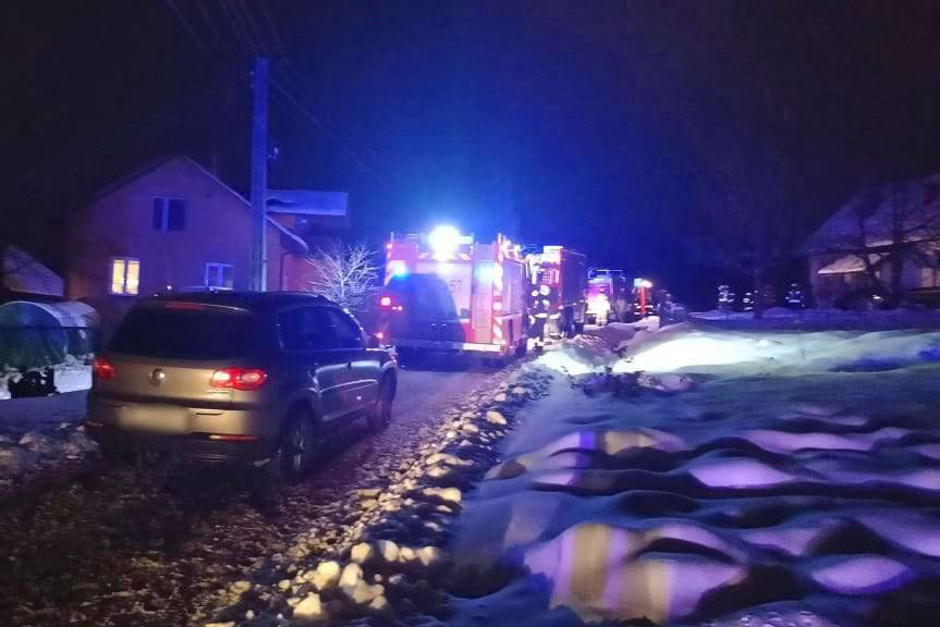 Pożar kotłowni w domu w Łężynach