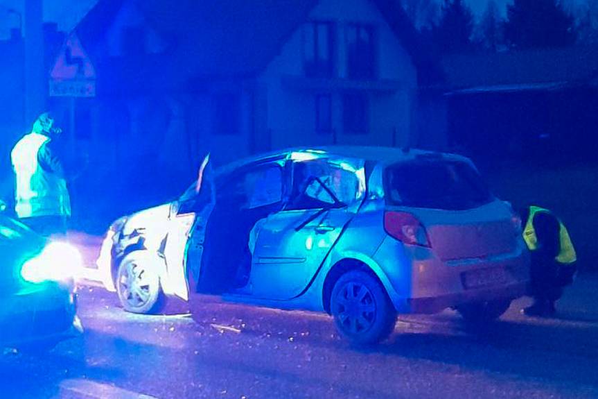 Zderzenie trzech samochodów w Jaśle