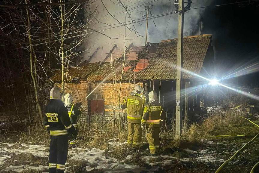 Bieździedza. Pożar budynku gospodarczego