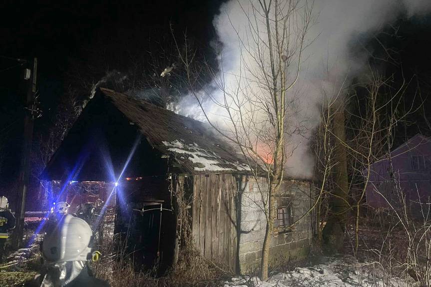 Bieździedza. Pożar budynku gospodarczego