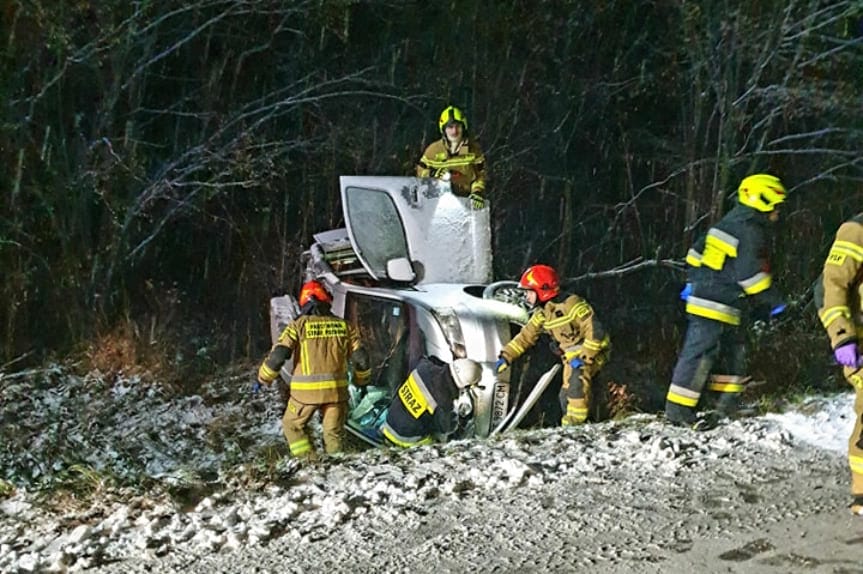 Wypadek w Kwaszeninie. 5 osób zostało rannych
