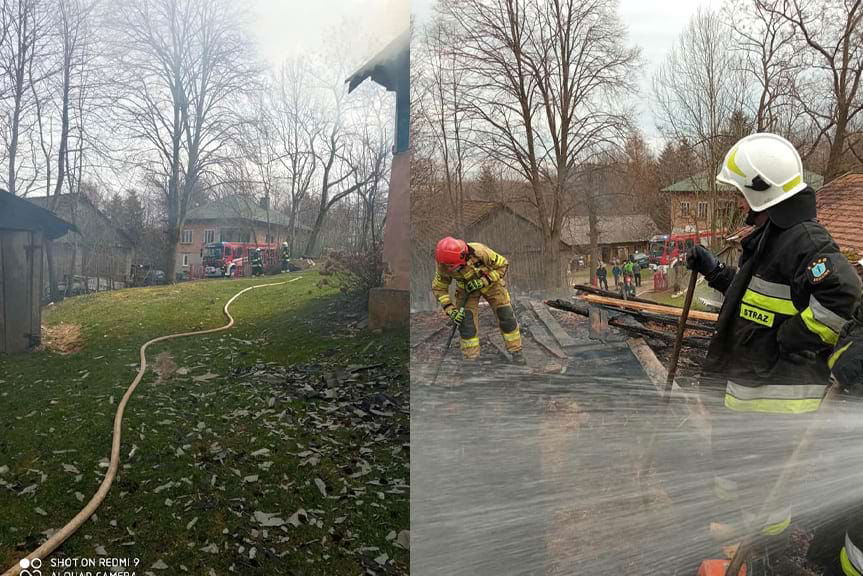 pożar domu w Małej