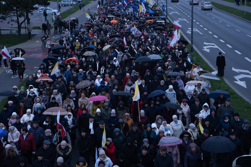 Marsz modlitewny ku pamięci Jana Pawła II w Rzeszowie