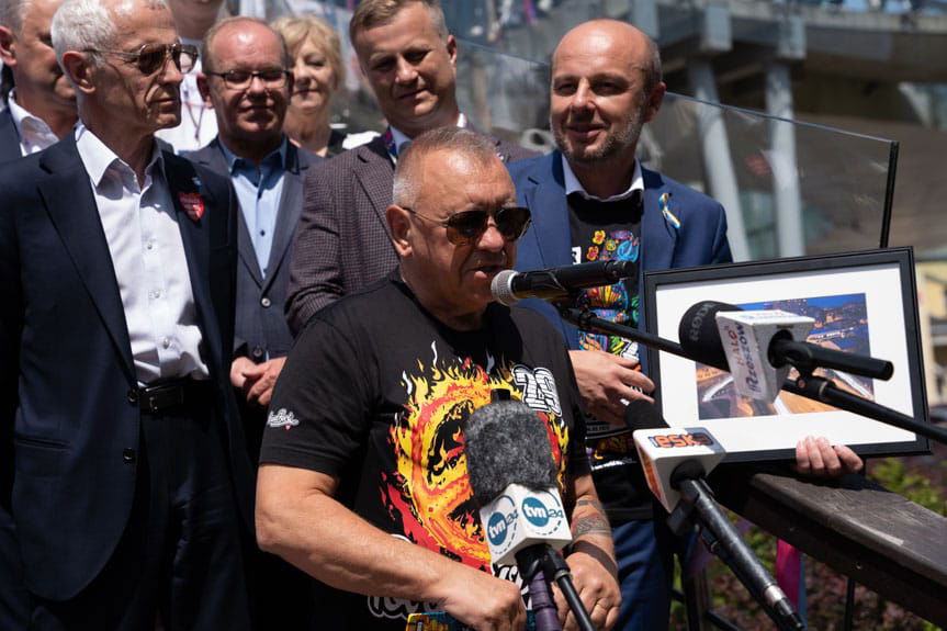 Wielka Orkiestra Świątecznej Pomocy oficjalnie patronem okrągłej kładki w Rzeszowie [ZDJĘCIA]