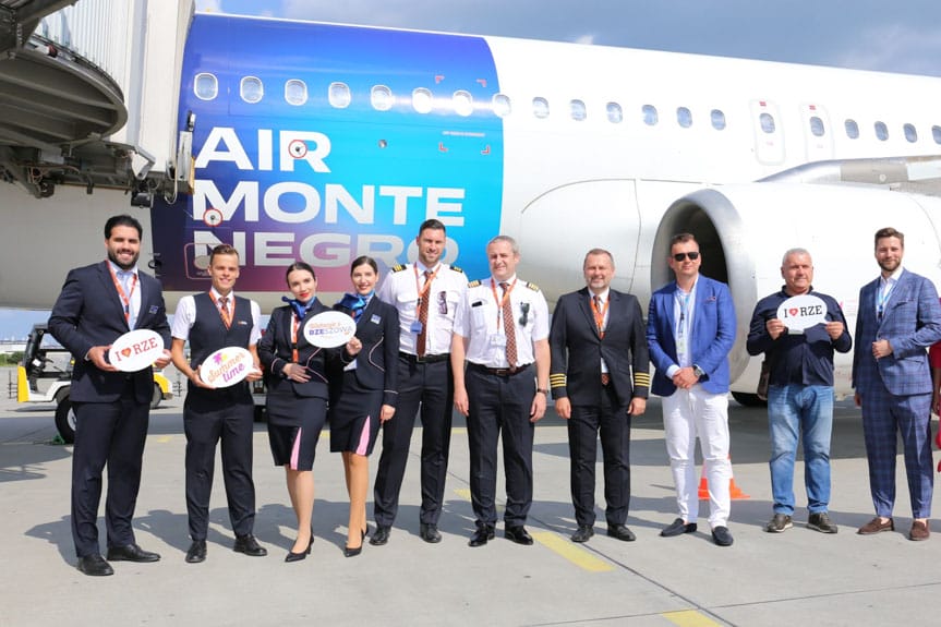 Z Jasionki poleciał pierwszy samolot do Czarnogóry