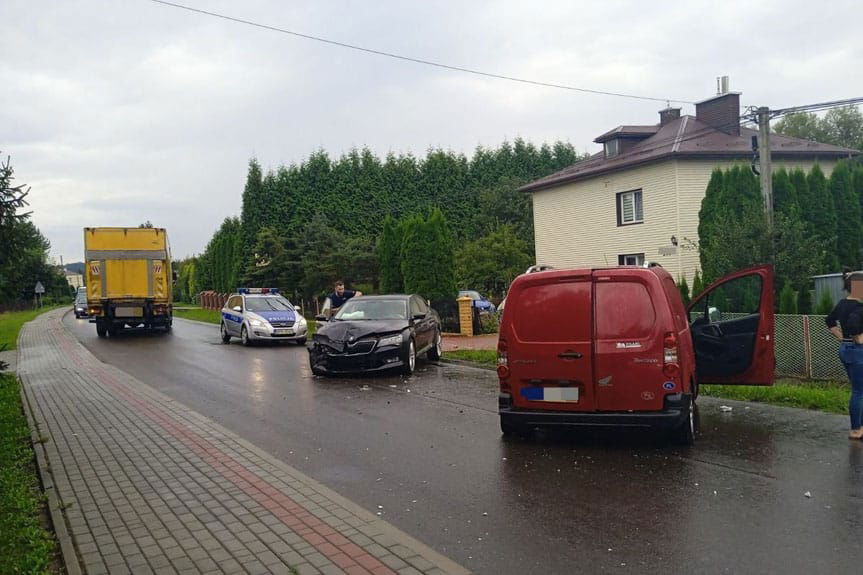 Wypadek w Błażowej Górnej. Zderzenie dwóch samochodów
