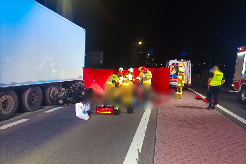 Wypadek w Domaradzu, nie żyje motocyklista