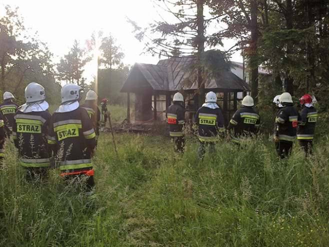 Pożar altanki na Decowskiego