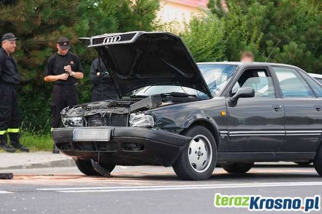 Kolizja na krajowej 9 w Rogach