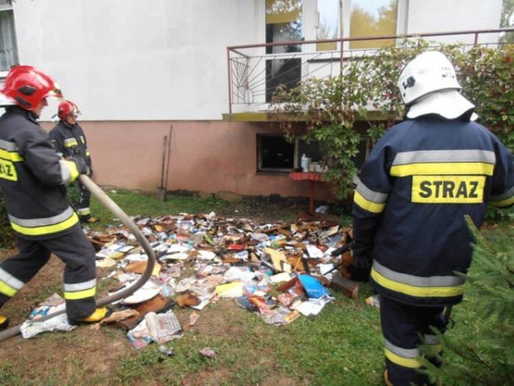 Pożar kotłowni w Odrzykoniu