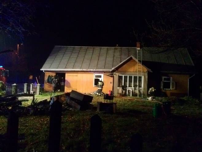 Pożar domu w Miejscu Piastowym