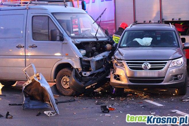 Zderzenia na skrzyżowaniu w Krośnie