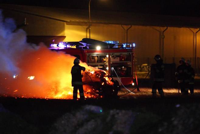 Krosno: Pożar bel siana