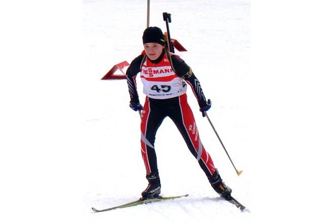 Podium biathlonistki IKN Górnik Iwonicz-Zdrój