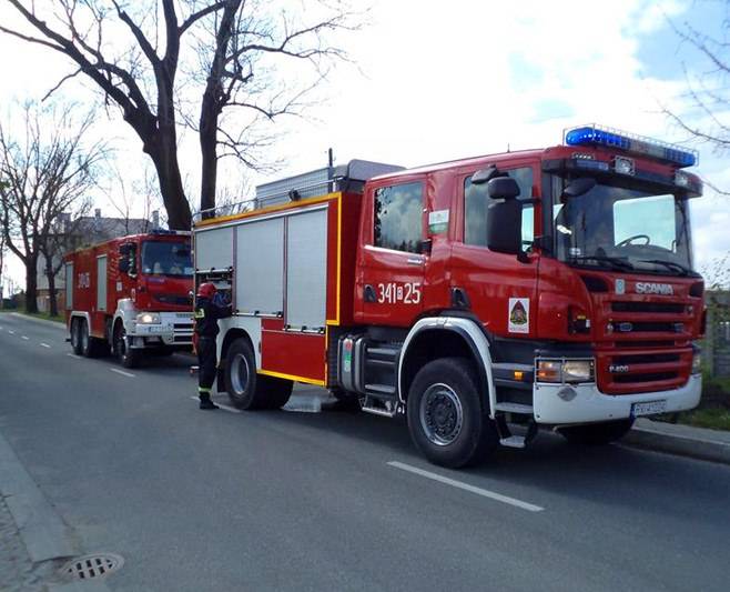 Niegroźny pożar na terenie tartaku w Polance