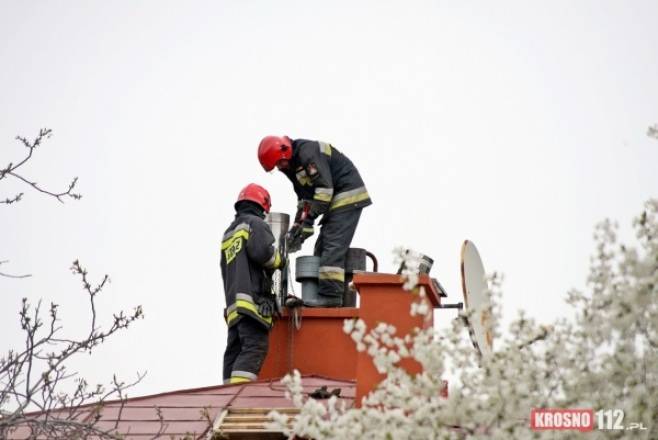 Pożar sadzy w kominie na Tysiąclecia